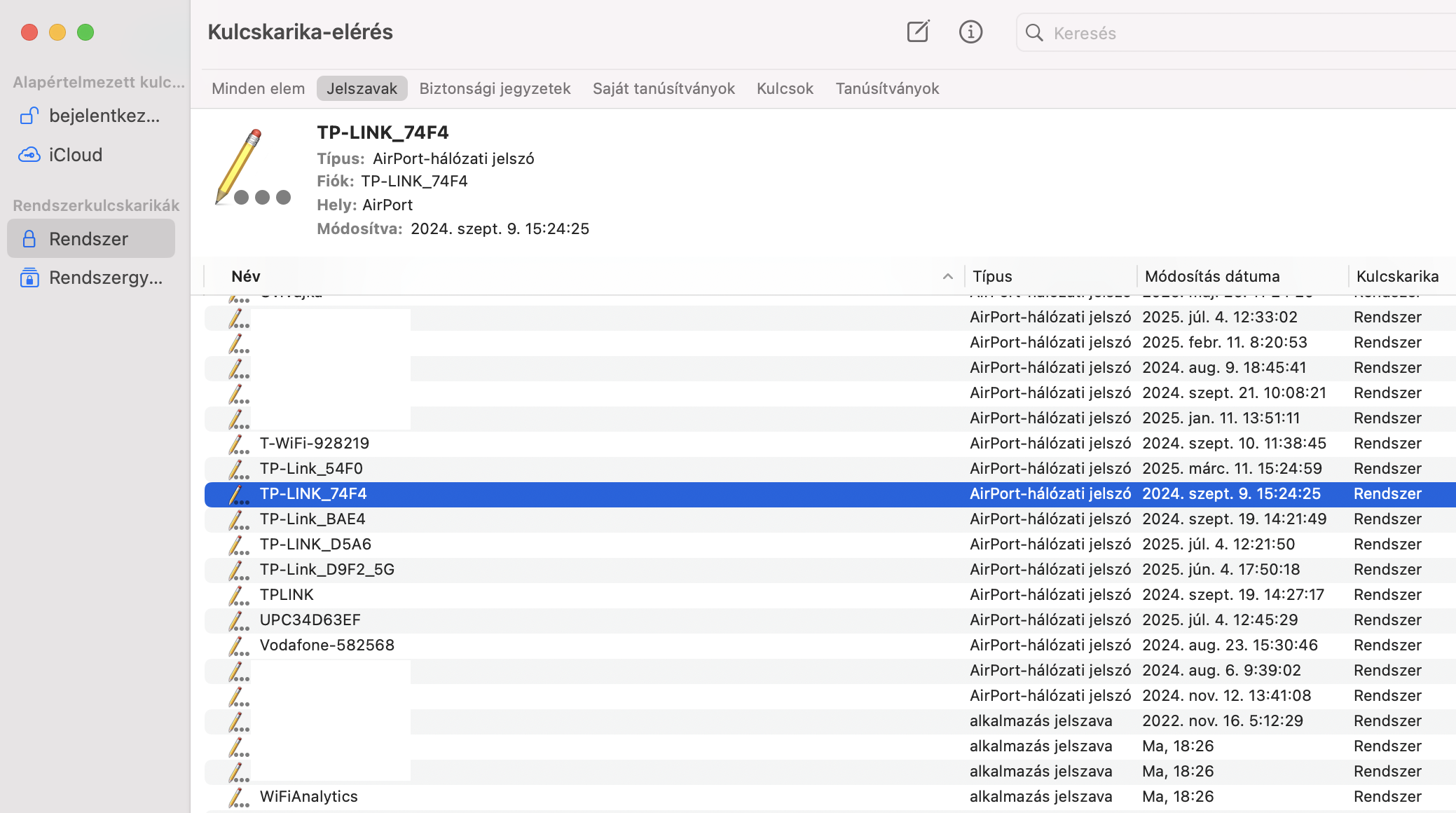 wifi jelszó megjelenítése macos